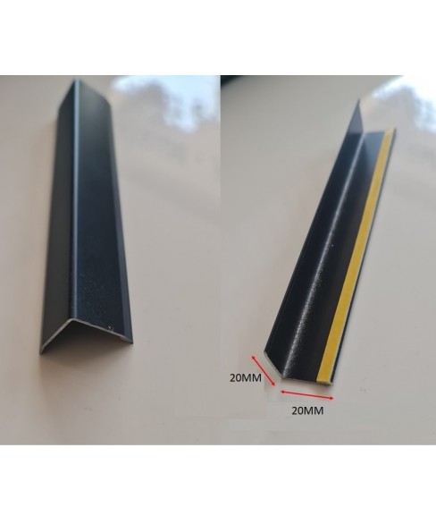 20X20 L SİYAH ALÜMİNYUM KÖŞE PROFİL