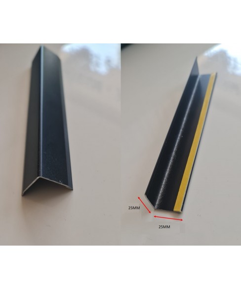 25X25 L SİYAH ALÜMİNYUM KÖŞE PROFİL