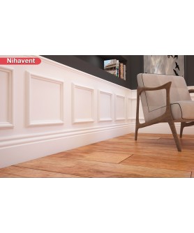 NİHAVENT LAKE BEYAZ 10 CM MDF SÜPÜRGELİK